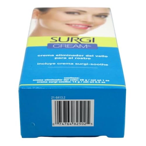 Surgi Cream Hair Remover Face 1 Ounce Fresh Scent (29ml) (2 Pack)