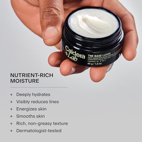 Caldera + Lab The Base Layer | Men's Organic Face Cream Moisturizer for Dry, Sensitive, & Normal Skin ? Vegan, Natural & Antioxidant Packed Facial Skincare