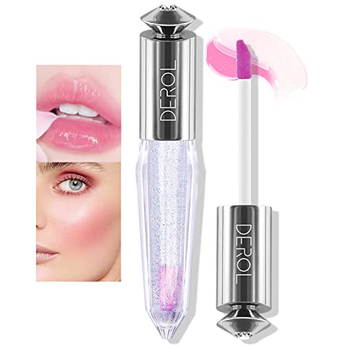 Color Changing Clear Liquid Blush for Cheeks and Lips, Moisturizing Multi-use Rouge Gel, Magic Tinted Balm Waterproof Transparent Cream Liquid Rubor, Glossy Shiny Finish Korean Blush Makeup -5ml