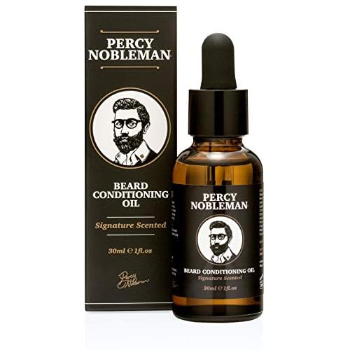 Percy Nobleman Beard Oil 99% Naturally Derived Signature Scented Blend. Beard Conditioning Oil With a Special Mixture of Quality Ingredients that Softens and Conditions your Facial Hair - 1 Fl Oz