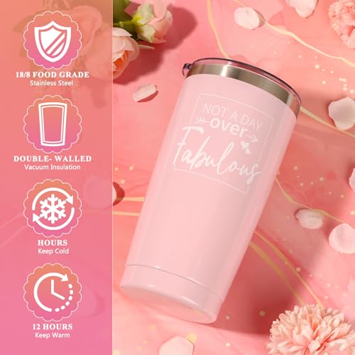 Birthday Gifts for Women Friendship, Pink Relaxing Spa Gifts Basket Set for Women, Self Care Gifts Unique Happy Birthday Gift Idea for Mom Her Best Friends Sister Wife Girlfriend Coworker Teacher
