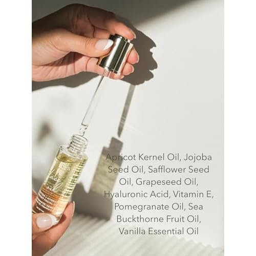 Promise Face Oil, Brighten + Hydrate, Nutrient Rich, Pregnancy Skincare, Dual Serum, Ultra-Clean, Vitamin C + Apricot Oil + Hyaluronic Acid + Vitamin E, All Active Ingredients, No Fillers, Organic