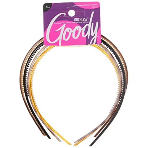 GOODY WoMens Classics Headband Pattern, Assorted, 4 Count