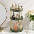 360¡Æ Rotating Makeup Organizer, 3 Tier Spinning Cosmetic Organizer for Vanity & Bathroom Countertop, Holds Tall Skincare Bottles, Perfume & Beauty Accessories ? Clear Green