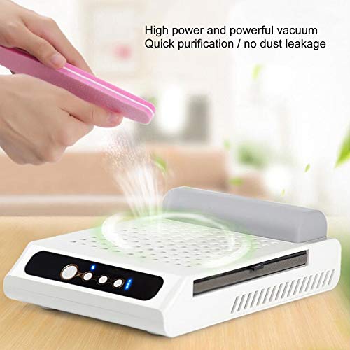 70W Nail Dust Collector - Strong Suction Nail Vacuum Cleaner with Adjustable Speed Settings & Reusable Filter for Manicure Professionals - Low Noise Operation