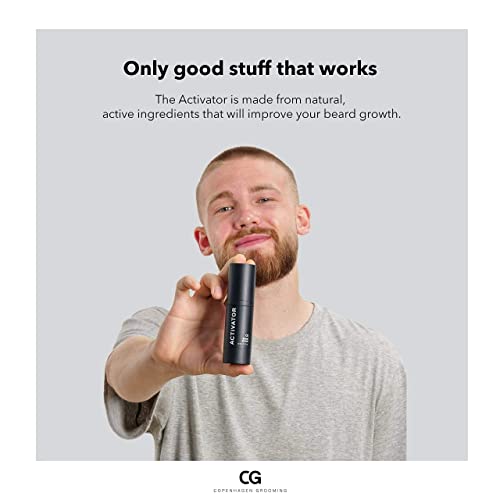 Copenhagen Grooming Beard Growth Kit - Premium Beard Set for Men: Beard Roller, Cleanser, Beard Activator Serum and Beard Keychain Comb (The Activator 1 fl. oz.)