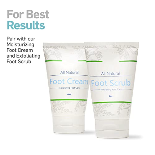 NatraCure Moisturizing Socks Bundle - 5-Toe Gel Socks, Foot Cream & Scrub for Dry, Rough Skin - Medium Size