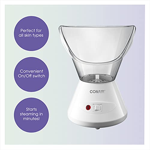 True Glow by Conair Facial Steamer - Face Steamer for Facial Deep Cleaning - Home Facial Spa