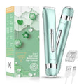 Electri Razors for Women, 2 in 1 Personal Groomer Kit Bikini Trimmer for Women Painless Lady Shaver for Face, Bikini, Underarm, Legs, Arms Waterproof, USB Rechargeable Facial Hair Trimmer
