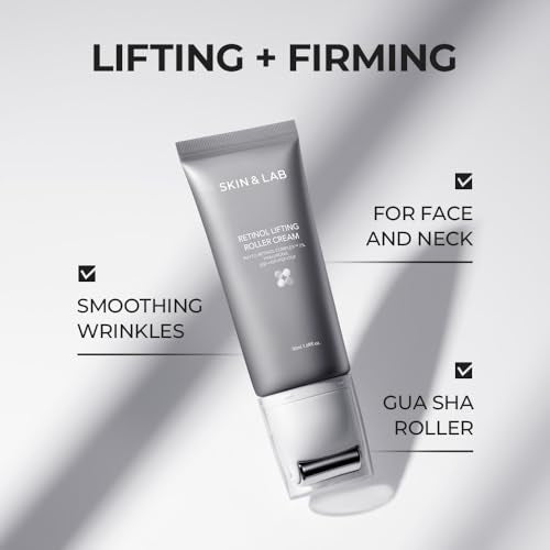 [SKIN&LAB] Anti-aging Rollers Duo Set, includes Bakuchiol Eye and Retinol Lifting Roller, Korean Vegan Skincare Gift Set, Gift for women, Valentine skincare gift set