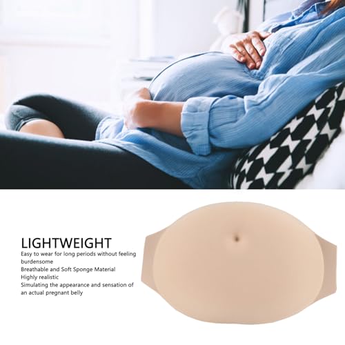 ciciglow Belly, Breathable Soft Fake Pregnant Belly Lightweight Fake Belly for Role Play, Easy To Wear (Small (5.9in))
