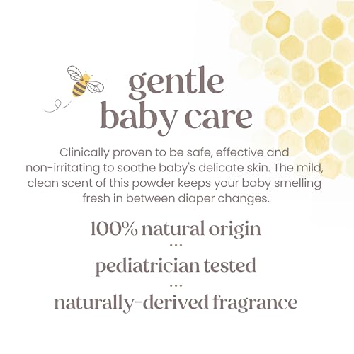 Burt's Bees Baby Dusting Powder, 100% Natural Origin Baby Powder Talc-Free, 7.5 oz. Bottle