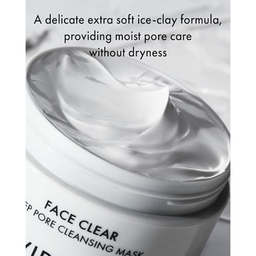 VIDIVICI Korean Deep Pore-Cleansing Clay Mask ? Gently Exfoliates & Soothes Oily, Sensitive Skin ? Mud Wash-Off Formula for Sebum Control, Cooling Hydration & Pore Tightening ? 3.38oz