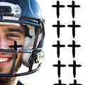 100 Pairs Eye Black Tattoos for Football Softball, Eye Black Stickers Smudgeproof, Game Day Party Sports Eyeblack, Baseball Accessories (Cross)