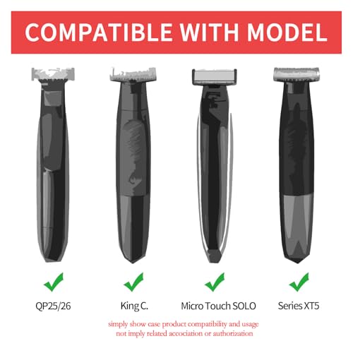 Travel Shaver Case Compatible with One Blade QP2724/90 QP2834/70 QP2630/72 Hybrid Electric Trimmer Hard Portable Storage Carrying Case for Shavers and Accessories
