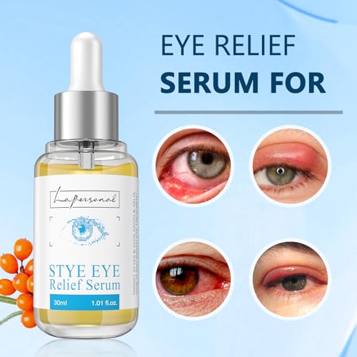 LA. PERSONAL Stye Eye Relief Serum for Eyelid Bumps, with Avocado Oil, Sea Buckthorn Oil & Caffeine, Gentle Formula 1.01 Fl Oz / 30 Ml