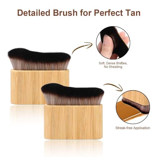 3 in 1 Self Tanning Mitts Self Tanner Mitt Applicator Tanning Brush Self Tanner Back Applicator, Tanning Gloves for Self Tan Mitt,Self Tanning Kit for Lotion,Spray Tan,Body,Sunless,Face