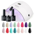 SUNUV UV Light for Nails SUN9X Plus Hema-Free Gel Nail Polish Kit, 16 Colors Gel Polish Set with Top Coat and Base Coat