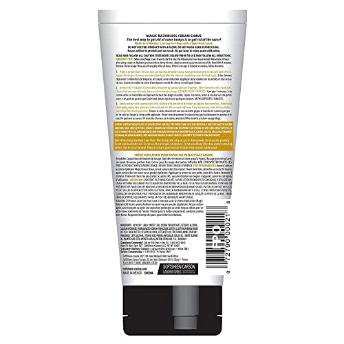 Magic Razorless Cream Shave Bald Head 6 Ounce Tube (177ml) (6 Pack)