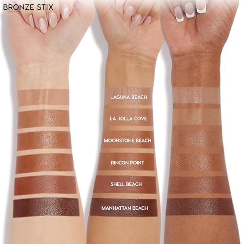 ColourPop Bronzer & Blush Duo - Cream Bronzer Stick (Laguna Beach, 0.28 oz) + Blush Stix (25/8, 0.28 oz), Buildable, Blendable, Natural Finish for Cheeks & Contour