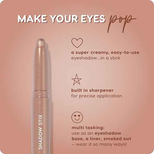 ColourPop Shadow Stix Bundle - Cream Eyeshadow Stick with Long-Lasting Color - Socialite & Honey BB (Pack of 2, 0.05 oz each)