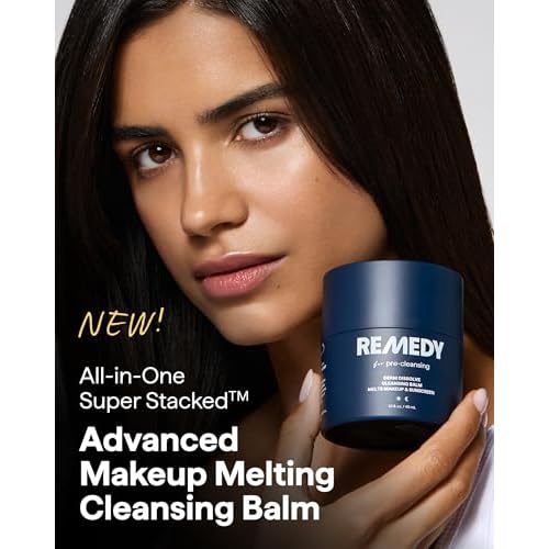 Remedy for Pre-Cleansing | Derm Dissolve Cleansing Balm | Melts Makeup and Sunscreen | Ceramides Safflower Lipids Centella | Fragrance Free| By Dermatologist Dr. Shah | 1.5 Fl Oz