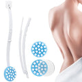 Upgrade Body Lotion Applicator, Oil Cream Applicator Massager Shower Scrubber with 19 Massaging Rollers and Foldable Long Handle, Shower Brush Set Back Oil Cream Applicator for Woman Men