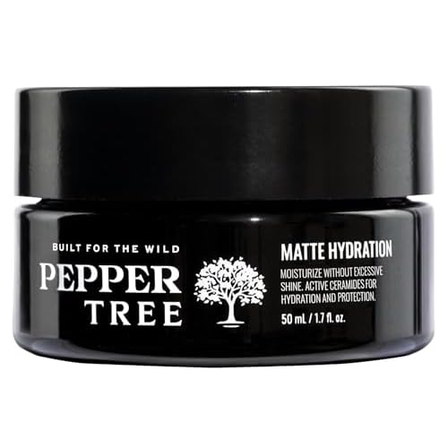 Peppertree Men's Matte Hydration Face Moisturizer - Hydrating Face Cream for Sensitive, Normal & Dry Skin - Facial Moisturizer with Hyaluronic Acid, Aloe, Jojoba for Nourishing & Gentle Skin Care
