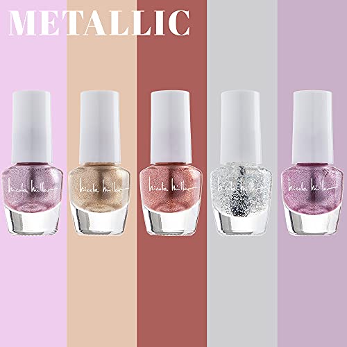Nicole Miller Mini Nail Polish Set ? Glossy, Vibrant Colors for Fingernails & Toenails, 2 Pack Trendy Collection