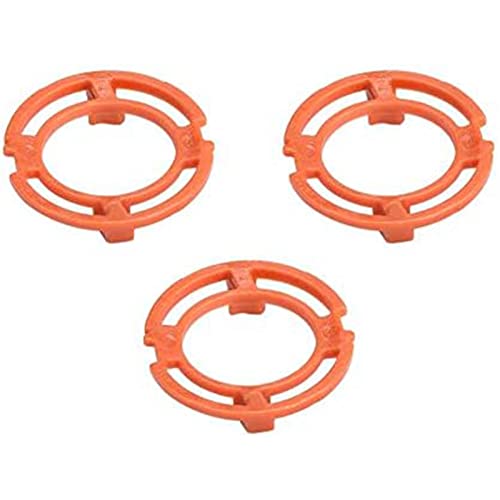 3PCS Shaver Head Blade Holder Plate Fits for Series 7000 9000 RQ12, 3PCS Razor Retaining Lock-Ring Orange Blade Retaining Rings for SH70 SH90 S7370 S9311 S7000 S9000