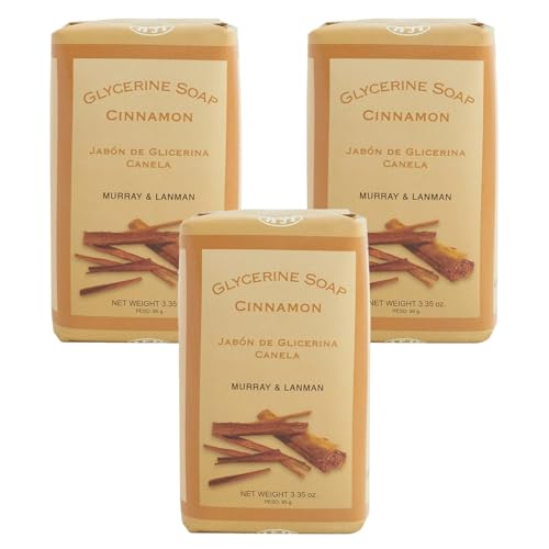 Lanman & Kemp Cinnamon Soap Bar 3.35 Oz - Jabon De Glicerina Canela (Pack of 3)