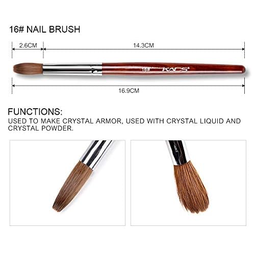 KADS 4Pcs Kolinsky Acrylic Nail Bursh Set 12# 14# 16# 18# for Acrylic Nails Painting Design Art Painting