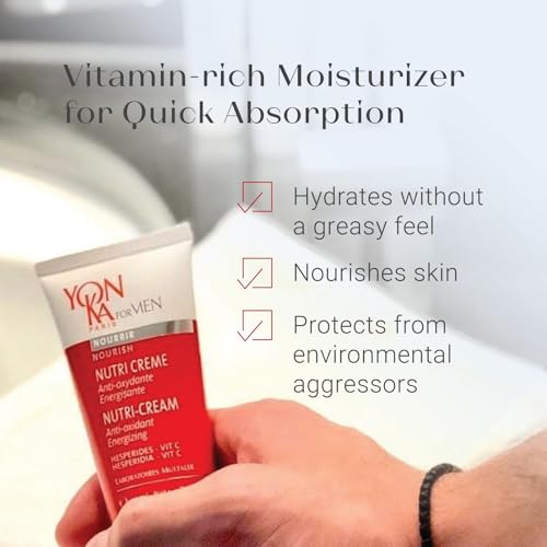 Yon-Ka Men¡¯s Nutri-Cr?me | Hydrating Gel Cream Moisturizer | With Olive Oil, Pumpkin Seed Oil & Vitamins A, C & E | Helps Energize Skin & Protect from Environmental Stressors | 1.7 fl oz
