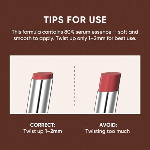 JUDYDOLL PDRN Stay Shine Lipstick, Nourishing with Salmon Dna Serum&80% Rose Collagen Essence, Dual-Layer Color Lock, Transfer-Resistant, 12H Wear LongLasting Lip Gloss, Nude Color(105 Confident Nude)