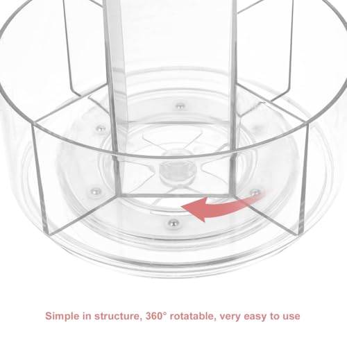 balacoo 360 Rotatable Desktop Cosmetics Rack Multi-Layer Makeup Organizer Storage Box for Vanity Bathroom Countertop Clear Cosmetic Display Holder 6.88X6.88X6.10In