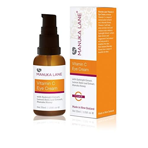 Vitamin C Eye Cream with Lemon Balm Leaf Extract, Manuka Honey & Eye Bright Extract | Plant Based Formula | Carefully formulated to keep your eyes bright and healthy!