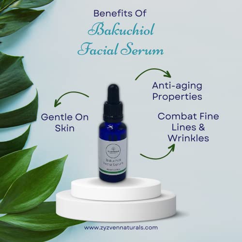 Bakuchiol Facial Serum 30ml 1.05fl.oz Anti Aging, Wrinkles, Fine Lines & Dark Spots Reduction Serum