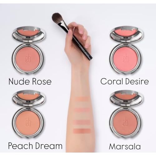 Ethereal Beauty - Mineral Veil Blush - Coral Desire - Semi Matt Finish, Ultra - Thin, Non - Powdery, Natural, Clean, Vegan 0.18 OZ.