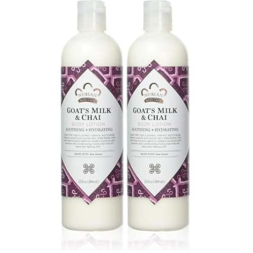Nubian Heritage Body Lotion Goat's Milk & Chai 13 oz Lotion (Pack of 2)