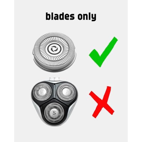 Sweetlf Replacement Blades for SweetLF Electric Shaver SWS7105 SWS7105BK, 6 Pack Electric Razor Blades, 2 Cleaning Brush