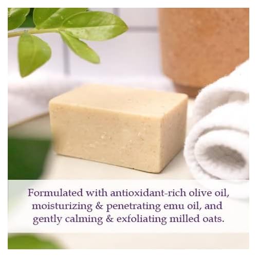 Noble Formula 1% Pyrithione Zinc (ZnP) Original Noble Emu Formula, Alise's Emu Oil Bar Soap, Designed for Sensitive Skin, 3.25 oz