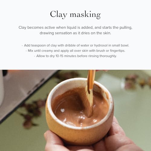 evanhealy French Rose Clay Face Mask | Exfoliating for Sensitive Skin Face Mask | Pore Minimizer Pink Clay Mask | Cleansing Rhassoul