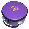 Masonic Cryptic Masons Royal & Select Crown Cap Case Purple Embroidered (R&SM Emblem) - Freemason Hat Carrying box