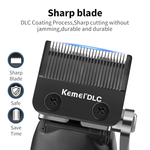 BaBylissPRO Barberology Deep Tooth DLC 2 Replacement Blade for Outlining Hair Trimmers (FX707BD2), Black