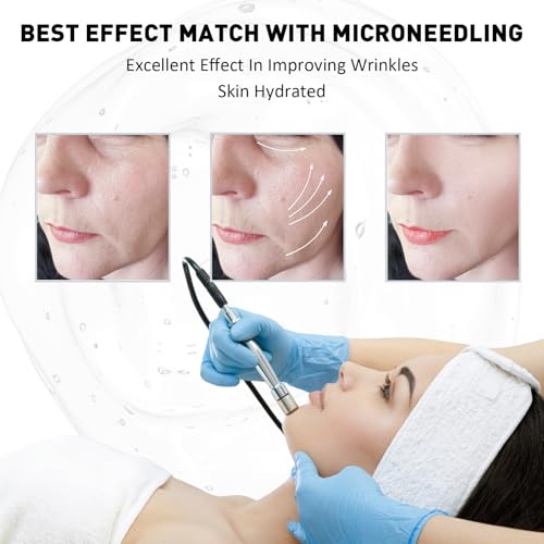 Hyaluronic Acid for Microneedling Concentrate Ampoules for Anti Aging Restore Replenish Skin Intense Moisturizing Booster for Glowing Skin, 5 Vials 0.35 Fl Oz