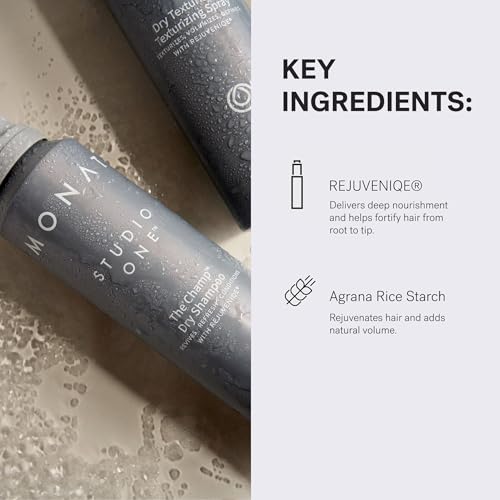MONAT Studio One¢â The Champ¢â Conditioning Dry Shampoo Infused w/Rejuveniqe¢ç - Waterless Shampoo That Absorbs Oils, Dirt & Impurities in Between Shampoos. For All Hair Types - Net wt. 113g/4 fl oz.