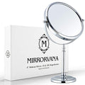 MIRRORVANA Large Double Sided 10X and 1X Magnifying Makeup Mirror with Stand in Gift Box, 15¡± Tall and 8¡± Wide