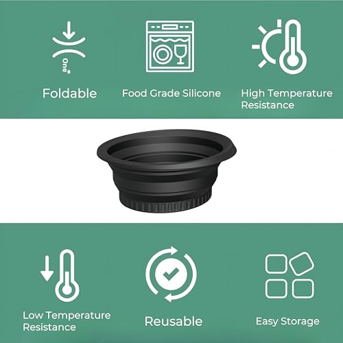 Portable Ice Bath Bowl for Face - Collapsible Silicone Bowl with Built-In Ice Tray for Acne Relief, Pore Minimizing & Glowing Skin | Cold Therapy for Home, Travel & Parties (Black)