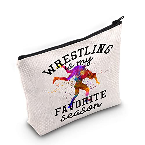 LEVLO Wrestling Sport Cosmetic Make Up Bag - Multicolor Zipper Pouch - Travel Cosmetic Case - Women-Travelers