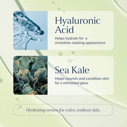 Rejuvenating Skin Serum with Sea Kale & Hyaluronic Acid ? Hydrating & Calming Complex for Smooth, Radiant Skin ? 2 fl oz